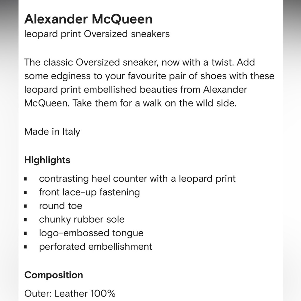 Alexander McQueen 🐆 leopard Oversized sneakers - Picture 8 of 14